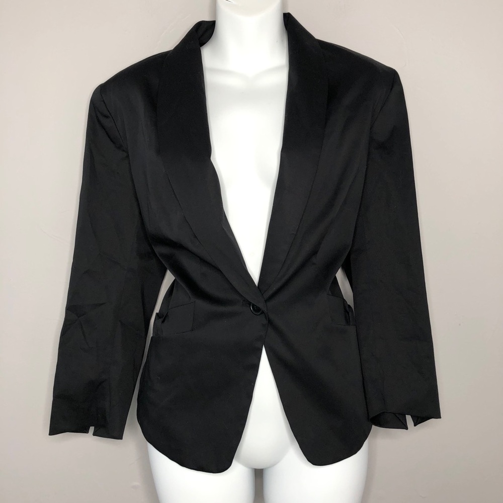 NWT H&M Black Blazer with Bows Size 14